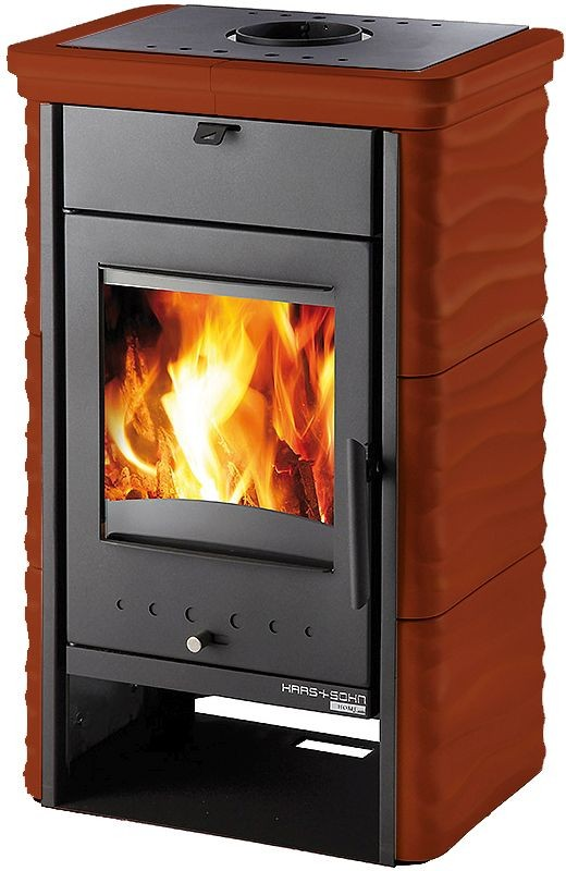 HAAS + SOHN KLÁRA krbová kamna 6kW, černá a světlý kaštan